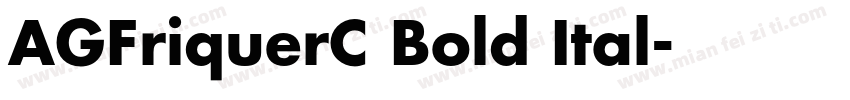 AGFriquerC Bold Ital字体转换